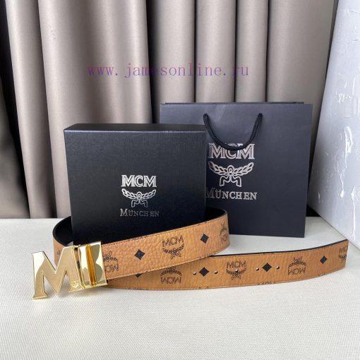 M ©️ M Belt, unisex, both men and women can wear a 4.0-wide dual color belt with a 3-color loto2r8d - Image 3