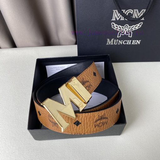 M ©️ M Belt, unisex, both men and women can wear a 4.0-wide dual color belt with a 3-color loto2r8d - Image 4