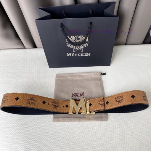 M ©️ M Belt, unisex, both men and women can wear a 4.0-wide dual color belt with a 3-color loto2r8d - Image 7