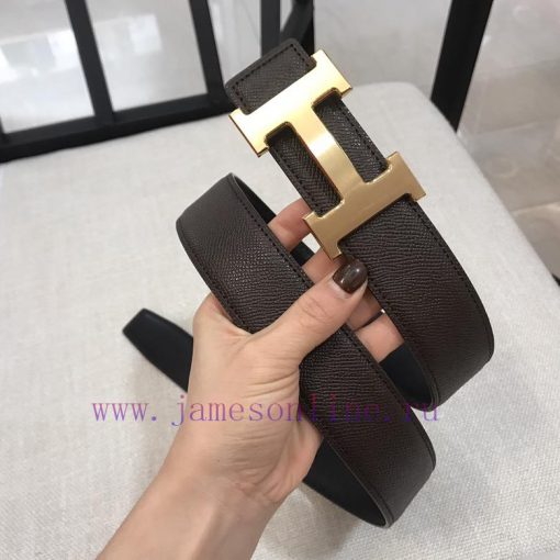 Hermes double-sided calf leather 38MM imported sandwich double-sided available for sale on t 0g13mzby - Image 4