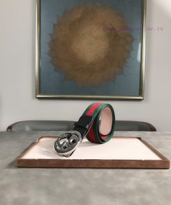 Comes with a complete set of GUCCI 4.0 red green fabric splicing leather black splicing code l4zu609i