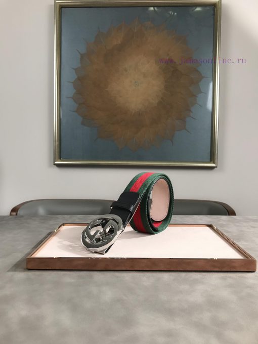 Comes with a complete set of GUCCI 4.0 red green fabric splicing leather black splicing code l4zu609i