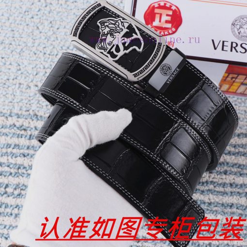 Men's belt VersaceMen's leather belt is made of 100% head layer cowhide, ensuring that the 2 sxz87g52 - Image 2