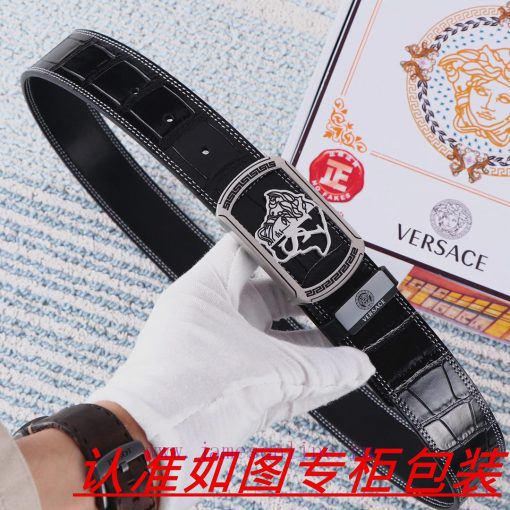 Men's belt VersaceMen's leather belt is made of 100% head layer cowhide, ensuring that the 2 sxz87g52 - Image 5