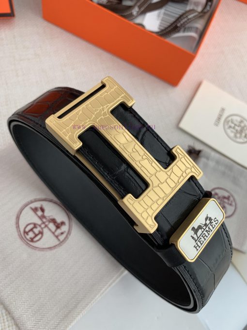 Hermes Hermes️Hanging buckle, classic H-patterned pure steel buckle head, photographed in re m5h9vrnz - Image 3