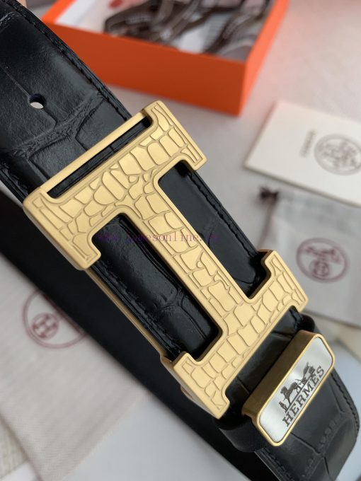 Hermes Hermes️Hanging buckle, classic H-patterned pure steel buckle head, photographed in re m5h9vrnz - Image 4
