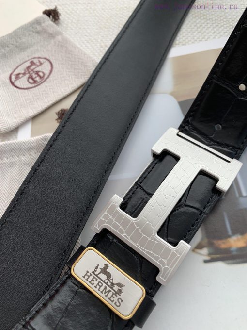 Hermes Hermes️Hanging buckle, classic H-patterned pure steel buckle head, photographed in re pguyhfor - Image 7