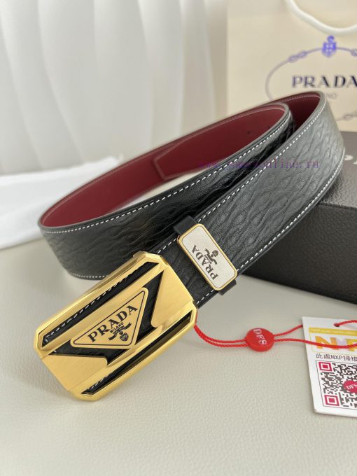 Prada. Prada Belt and BeltsBuckle, classic pure steel material buckle, top layer cowhide, ph rpenvttt