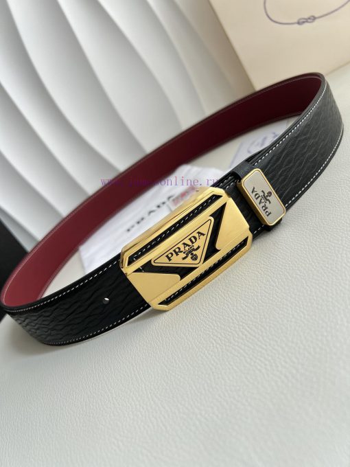 Prada. Prada Belt and BeltsBuckle, classic pure steel material buckle, top layer cowhide, ph rpenvttt - Image 4