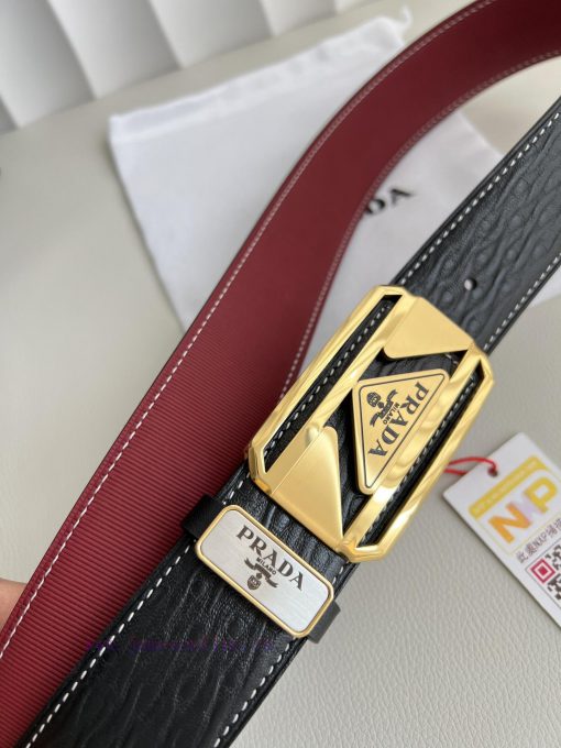 Prada. Prada Belt and BeltsBuckle, classic pure steel material buckle, top layer cowhide, ph rpenvttt - Image 5