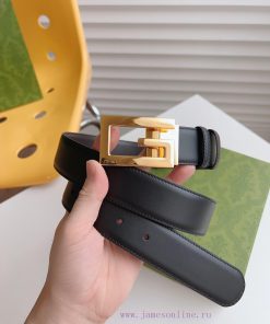 GUCCI black and brown double-sided calf leather belt accessories continue to lead the trend 737ajcvo
