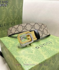 Gucci GUCCI Width 3.0 CM Simple and Elegant Double sided Use Can Rotate Boutique Wearing Eff kxb8hk9i