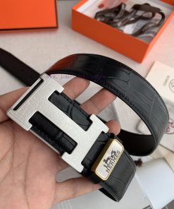 Hermes Hermes️Hanging buckle, classic H-patterned pure steel buckle head, photographed in re eplj3u3b