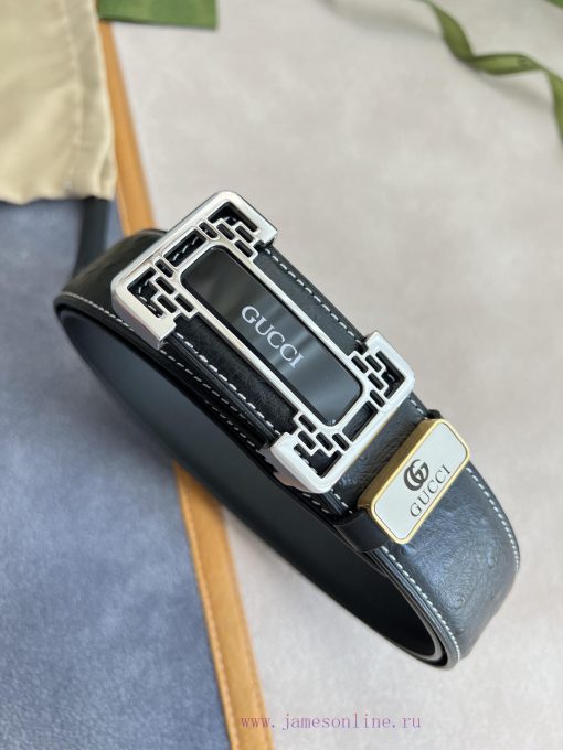 Gucci Gucci Belt ️ BeltHanging buckle, pure steel material buckle head, top layer cowhide, p ympm5f5j - Image 4