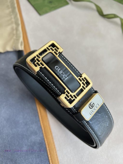 Gucci Gucci Belt ️ BeltHanging buckle, pure steel material buckle head, top layer cowhide, p 7tr0asuh - Image 3