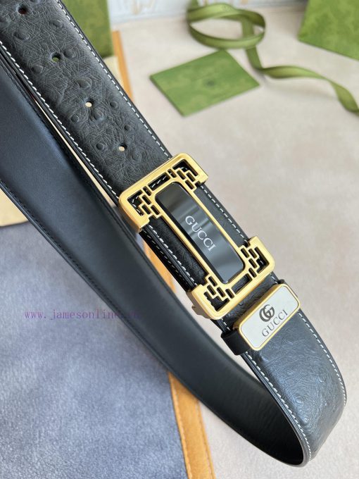 Gucci Gucci Belt ️ BeltHanging buckle, pure steel material buckle head, top layer cowhide, p 7tr0asuh - Image 5