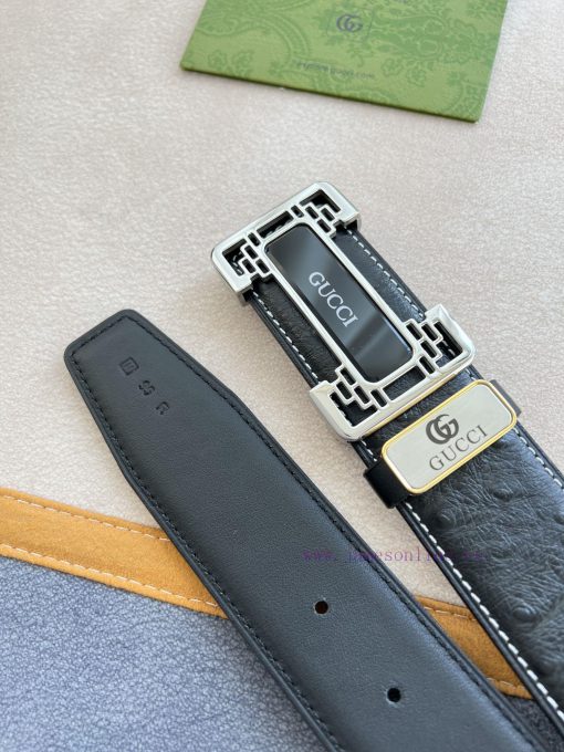 Gucci Gucci Belt ️ BeltHanging buckle, pure steel material buckle head, top layer cowhide, p fz991a9w - Image 10