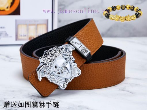Belt Versace Ver…️Belt made of 100% head layer cowhide, double-sided lychee pattern, ensurin cnofha5a - Image 3