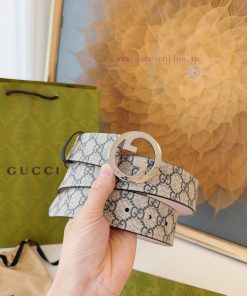 G U C C I new round interlocking double G buckle with a width of 4.0cm, customized by the or kt9mbevv