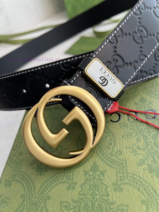 Gucci Gucci Belt ️ BeltHanging buckle, pure copper material buckle head, top layer cowhide, wx2r1nc9 - Image 3