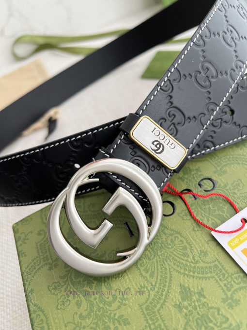 Gucci Gucci Belt ️ BeltHanging buckle, pure copper material buckle head, top layer cowhide, h0qlvpdr - Image 3