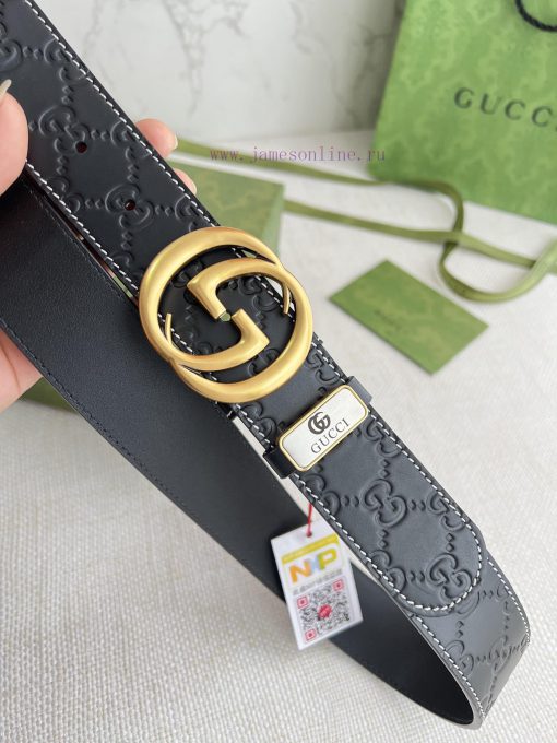 Gucci Gucci Belt ️ BeltHanging buckle, pure copper material buckle head, top layer cowhide, wx2r1nc9 - Image 4