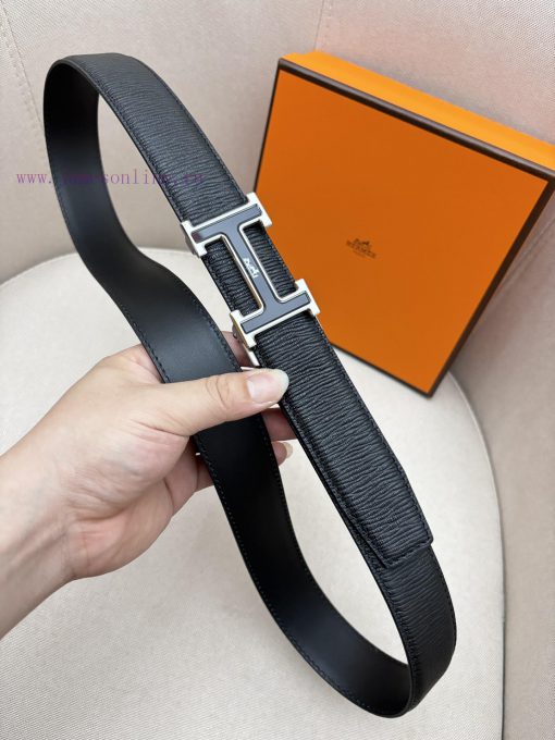 Hermes 3.5cm automatic belt with imported cowhide fabric showcases the popular craftsmanship qsva14hx - Image 3