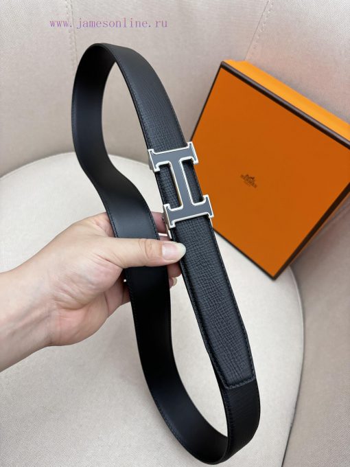 Hermes 3.5cm automatic belt with imported cowhide fabric showcases the popular craftsmanship j13ma4dh - Image 3