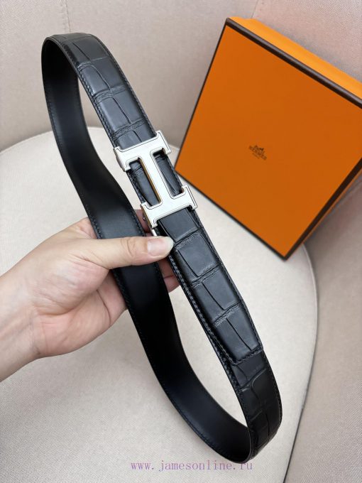 Hermes 3.5cm automatic belt with imported cowhide fabric showcases the popular craftsmanship pcg1vvnb - Image 3