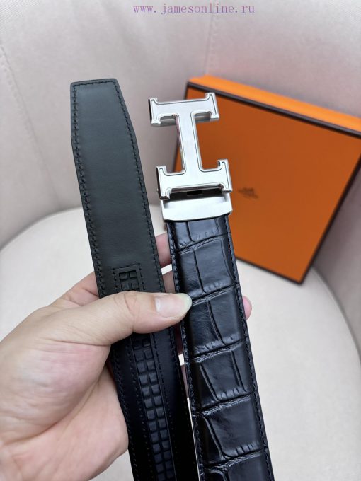 Hermes 3.5cm automatic belt with imported cowhide fabric showcases the popular craftsmanship pcg1vvnb - Image 6