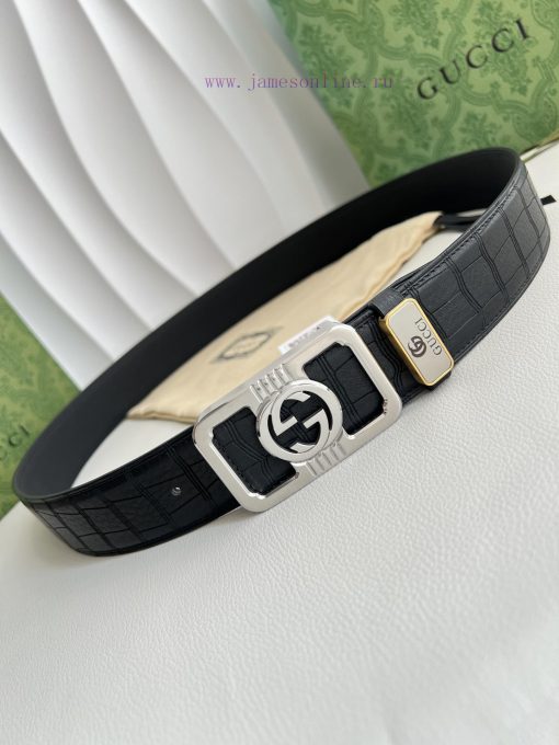 Gucci Gucci Belt ️ BeltHanging buckle, pure copper material buckle head, top layer cowhide, 6q0z51e3 - Image 6