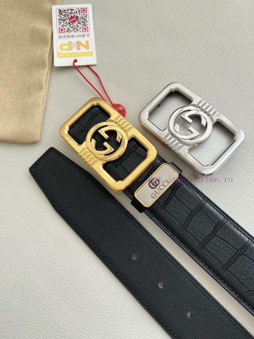 Gucci Gucci Belt ️ BeltHanging buckle, pure copper material buckle head, top layer cowhide, 6q0z51e3 - Image 10
