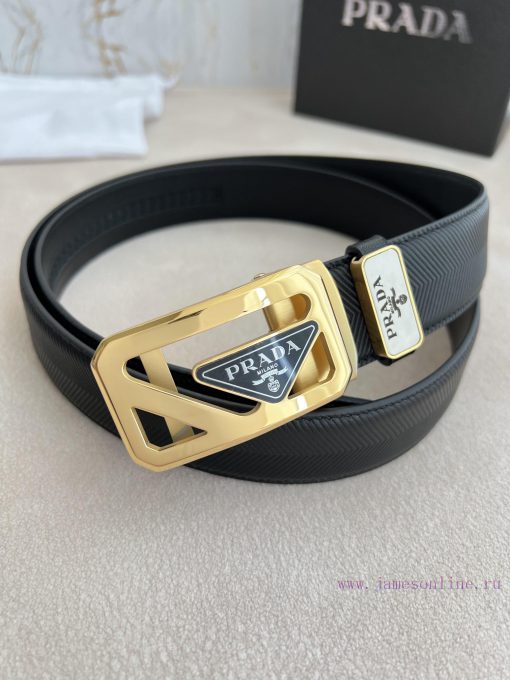 Prada PRADA Belt Automatic BeltAutomatic belt, classic acrylic pure steel material automatic fj2xklww - Image 2