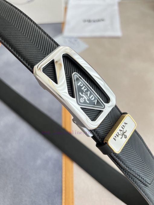Prada PRADA Belt Automatic BeltAutomatic belt, classic acrylic pure steel material automatic fu4wqdi7 - Image 4