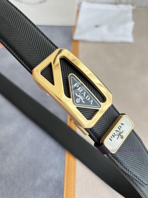 Prada PRADA Belt Automatic BeltAutomatic belt, classic acrylic pure steel material automatic fj2xklww - Image 4