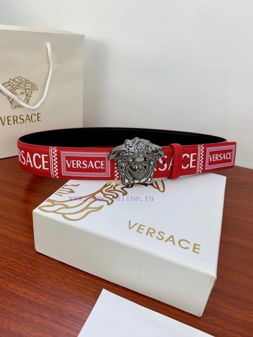 Width 4.0cm Versace popular cross print with classic head. This belt features a striking Med mze19z8u - Image 2