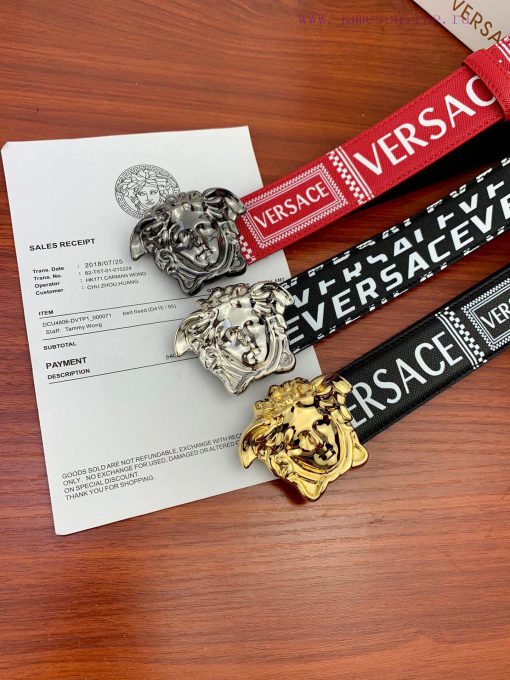 Width 4.0cm Versace popular cross print with classic head. This belt features a striking Med mze19z8u - Image 10