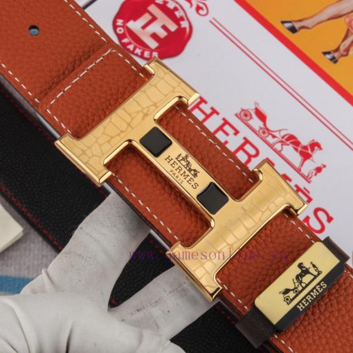 Hermes Hermès Material: Leather Belt with 100% Head Layer. The leather belt is guaranteed to y4u13ute - Image 9