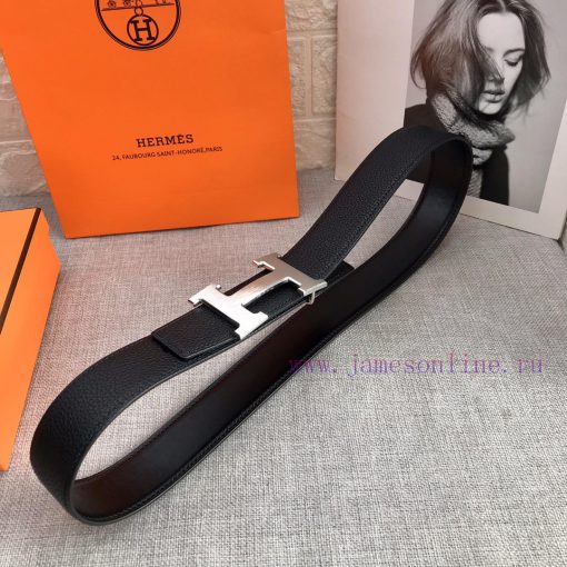 Hermes Men's BoutiqueExquisite lychee pattern original leather sole, double-sided top layer j7l20q00 - Image 5