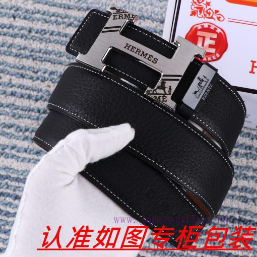 Men's belt HermesMen's leather belt is made of 100% head layer cowhide, ensuring that the 24 s2lp0peo - Image 2