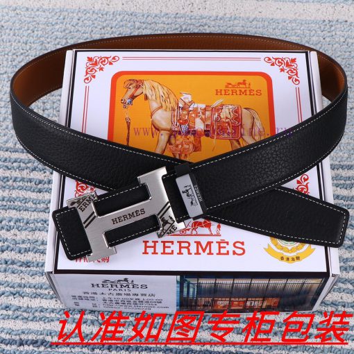 Men's belt HermesMen's leather belt is made of 100% head layer cowhide, ensuring that the 24 s2lp0peo - Image 3