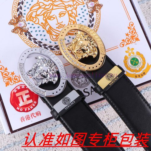 Men's belt VersaceMen's leather belt is made of 100% head layer cowhide, ensuring that the 2 ou9bhjjo - Image 2
