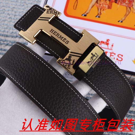 Men's belt HermesMen's leather belt is made of 100% head layer cowhide, ensuring that the 24 6khsiu9w - Image 4