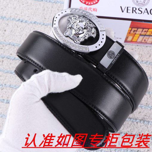 Men's belt VersaceMen's leather belt is made of 100% head layer cowhide, ensuring that the 2 24gj140m - Image 2