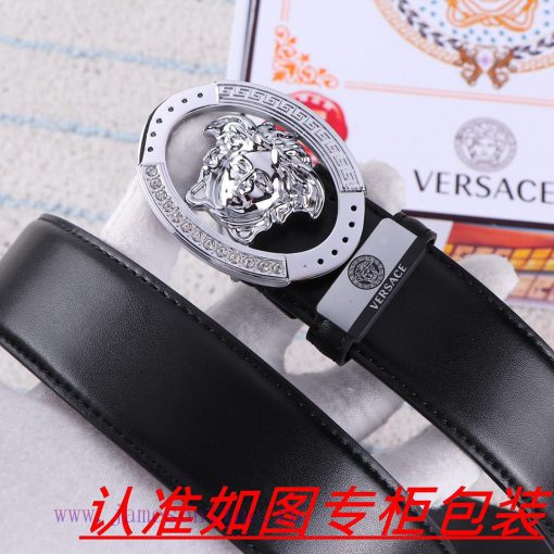 Men's belt VersaceMen's leather belt is made of 100% head layer cowhide, ensuring that the 2 24gj140m - Image 4