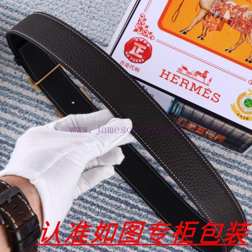Men's belt HermesMen's leather belt is made of 100% head layer cowhide, ensuring that the 24 6khsiu9w - Image 9
