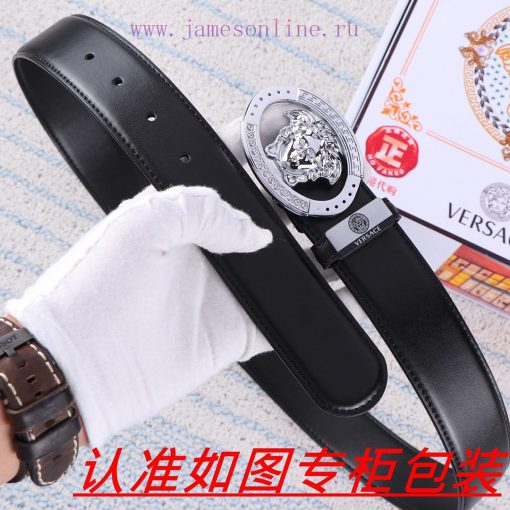 Men's belt VersaceMen's leather belt is made of 100% head layer cowhide, ensuring that the 2 24gj140m - Image 7