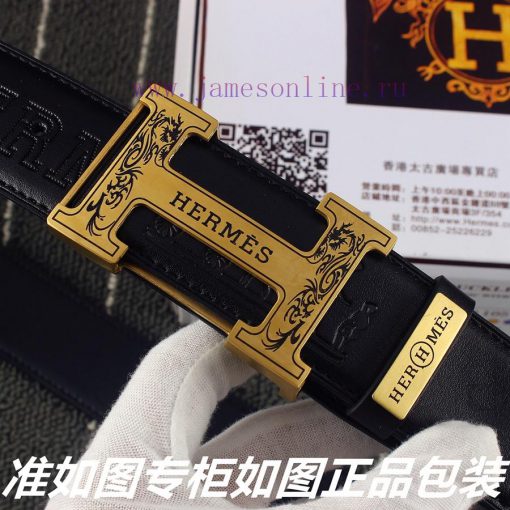 Hermes Her..mes️Identify and receive a punch as a giftMaterial: 100% head layer cowhide belt d4538m68 - Image 2