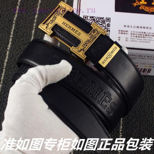 Hermes Her..mes️Identify and receive a punch as a giftMaterial: 100% head layer cowhide belt d4538m68 - Image 3