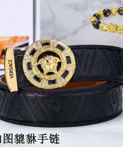 Belt Versace Ver…The waist belt is made of 100% cowhide, ensuring that the genuine leather i r0cpkye5